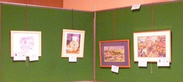 Paintings on display